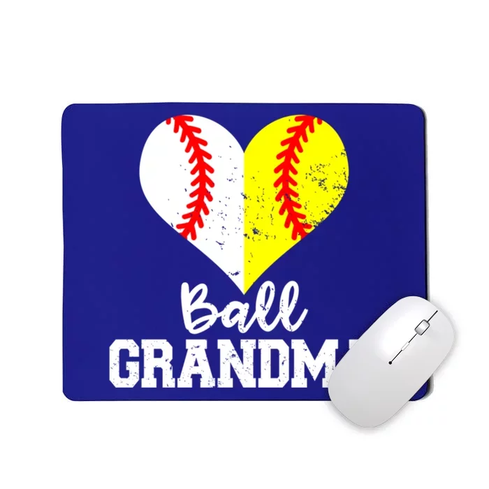 Ball Grandma Funny Baseball Softball Grandma Gift Mousepad