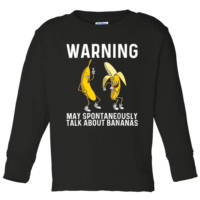 Banana Gift For Men Women Boy Girl Kids Banana Fruit Lover Toddler Long Sleeve Shirt