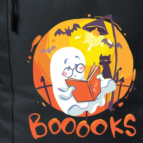 Booooks Ghost Funny Halloween Teacher Book Library Reading Daily Commute Backpack