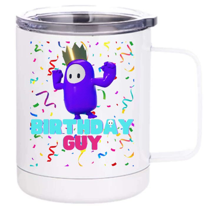 Birthday Guy Fun Popular Video Game Theme Birthday Front & Back 12oz Stainless Steel Tumbler Cup