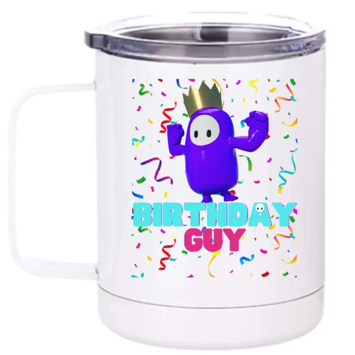 Birthday Guy Fun Popular Video Game Theme Birthday Front & Back 12oz Stainless Steel Tumbler Cup