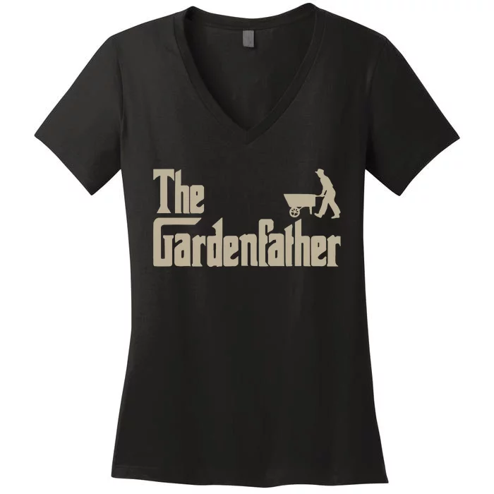 Best Gardening Father Gifts The Gardenfather Women's V-Neck T-Shirt