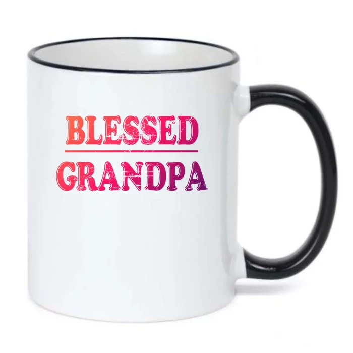 Blessed Grandpa Funny Grandparents Day Gift Black Color Changing Mug