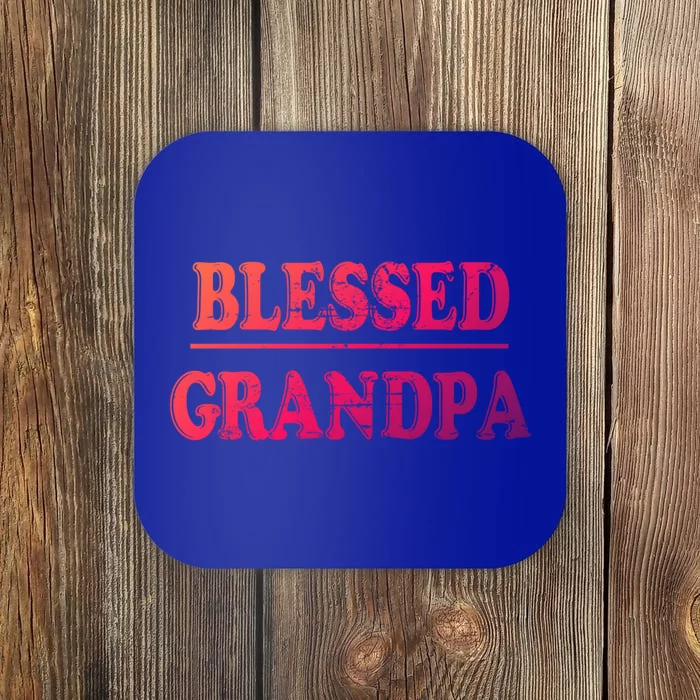 Blessed Grandpa Funny Grandparents Day Gift Coaster