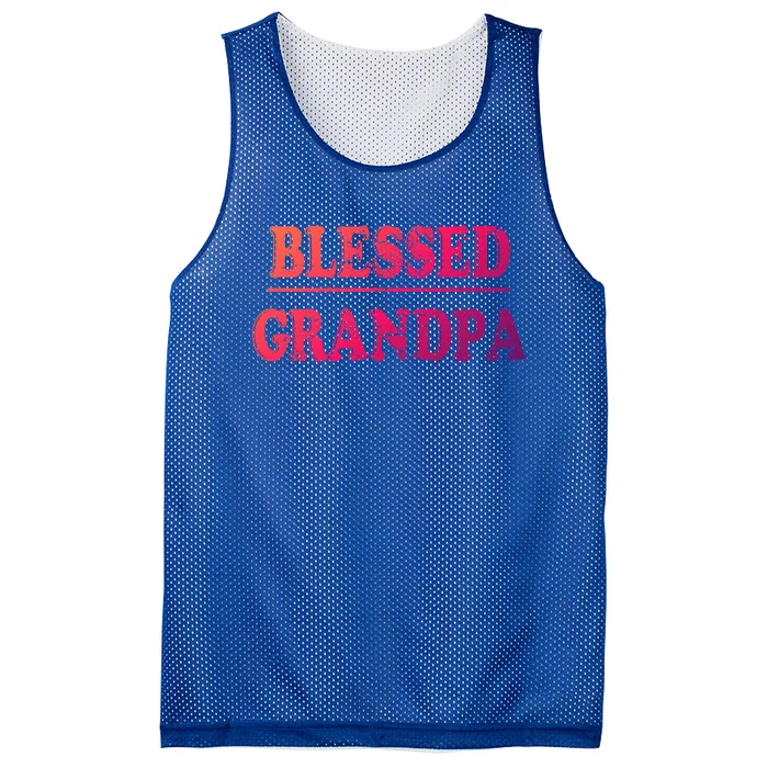 Blessed Grandpa Funny Grandparents Day Gift Mesh Reversible Basketball Jersey Tank