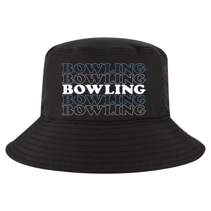 Bowling Gift For Men Husband Or Dad Retro Bowling Text Cool Comfort Performance Bucket Hat