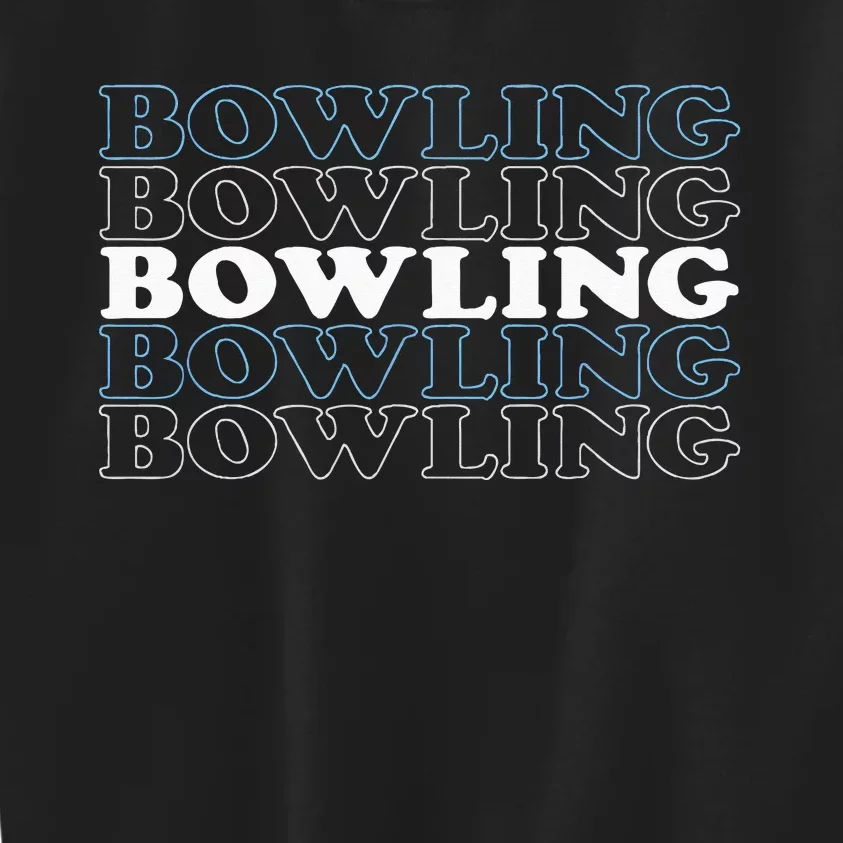 Bowling Gift For Men Husband Or Dad Retro Bowling Text Kids Sweatshirt