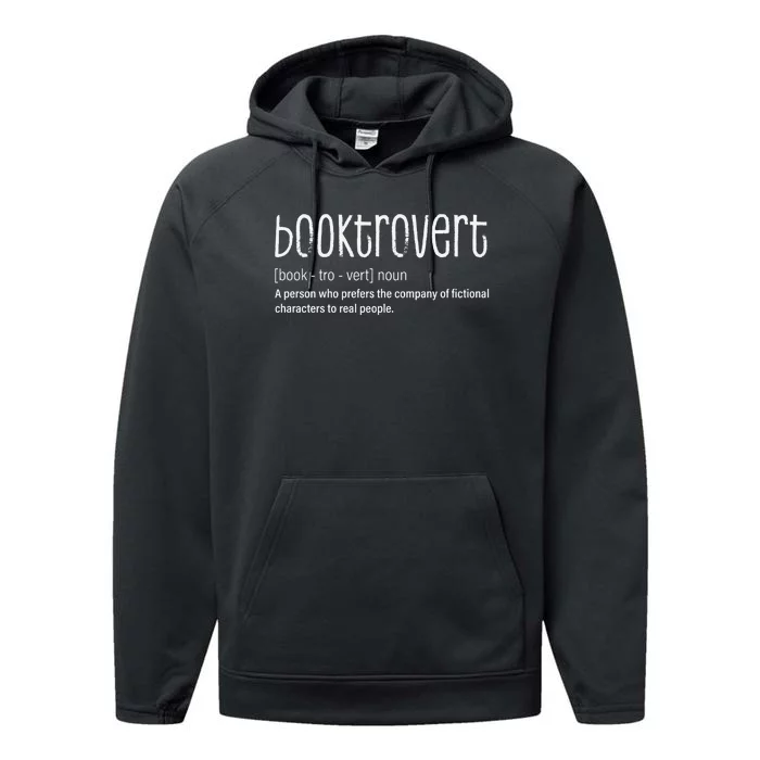 Booktrovert Gift For Librarian Performance Fleece Hoodie