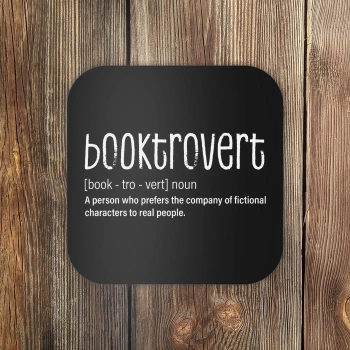 Booktrovert Gift For Librarian Coaster