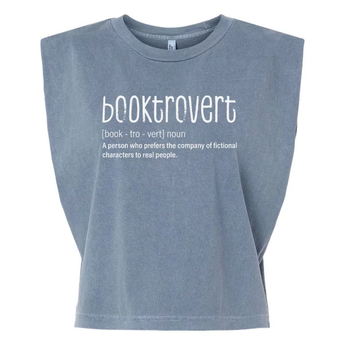 Booktrovert Gift For Librarian Garment-Dyed Women's Muscle Tee