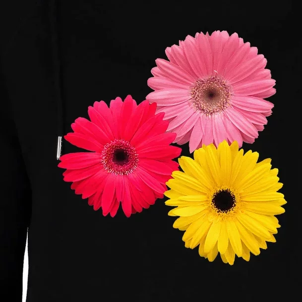 Blooming Gerbera Flower Daisies Gerberas Daisy Flowery Womens Funnel Neck Pullover Hood