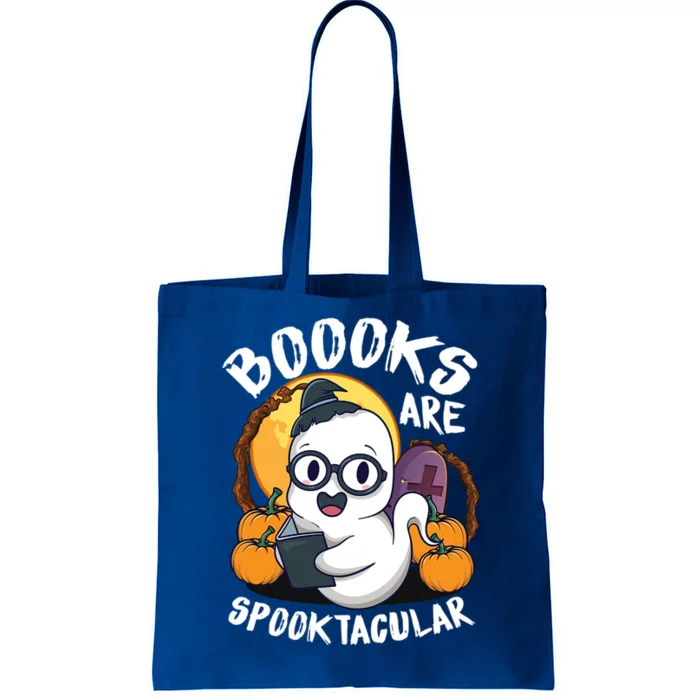 Boooks Ghost Funny Halloween Teacher Book Library Reading Meaningful Gift Tote Bag