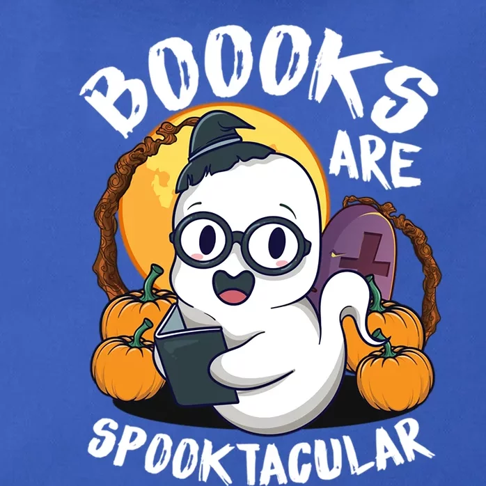 Boooks Ghost Funny Halloween Teacher Book Library Reading Meaningful Gift Zip Tote Bag