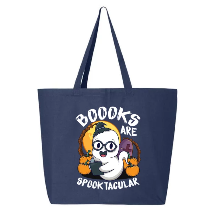 Boooks Ghost Funny Halloween Teacher Book Library Reading Meaningful Gift 25L Jumbo Tote