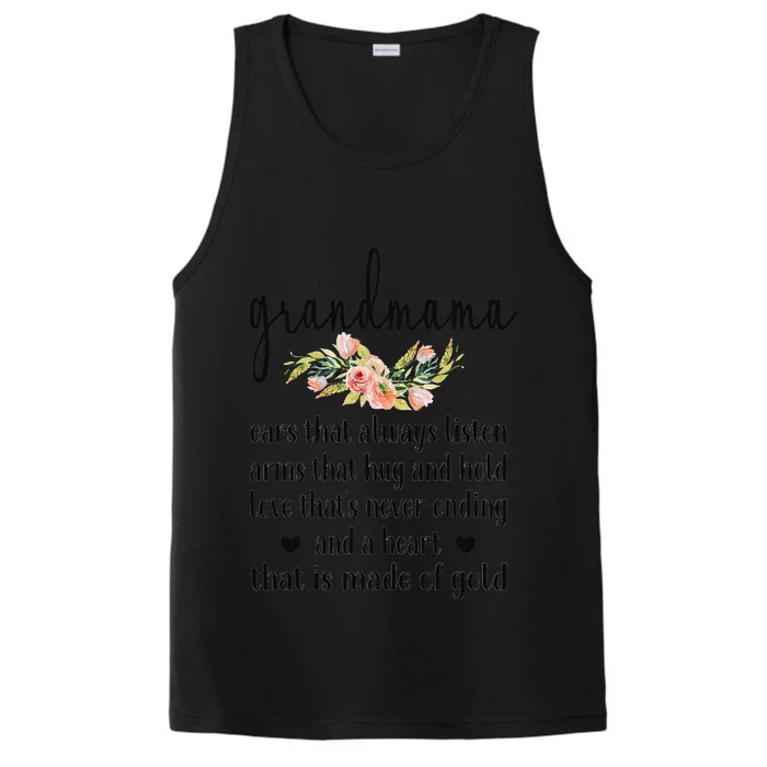 Best Grandmama Grandmother Appreciation Grandmama Performance Tank