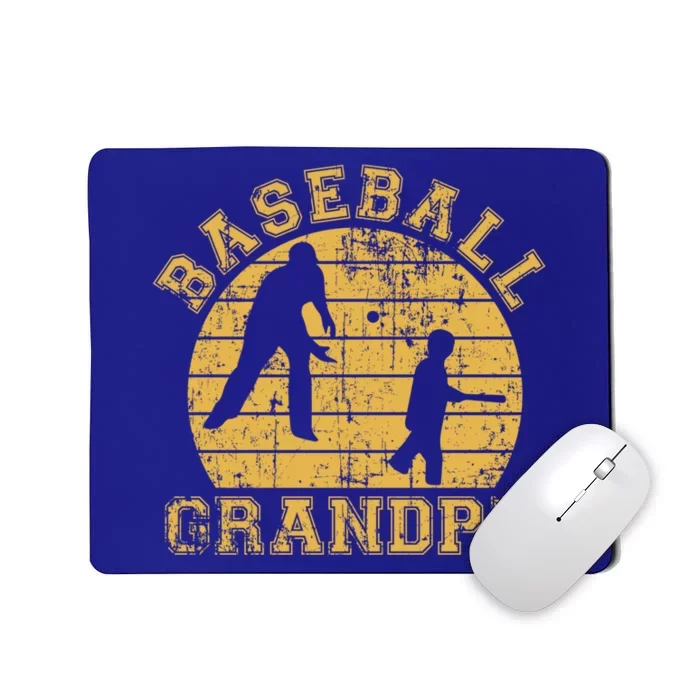 Baseball Grandpa Grandfather Grandson Proud Papa Dad Sports Gift Mousepad