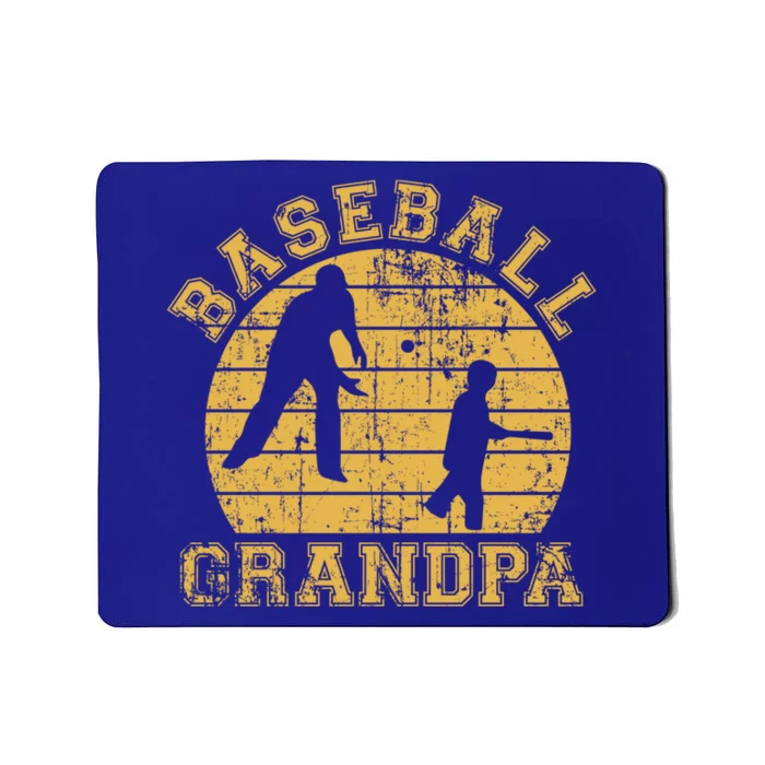 Baseball Grandpa Grandfather Grandson Proud Papa Dad Sports Gift Mousepad