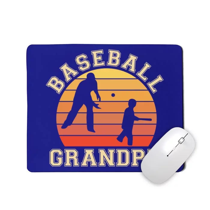 Baseball Grandpa Grandfather Grandson Proud Papa Dad Sports Gift Mousepad