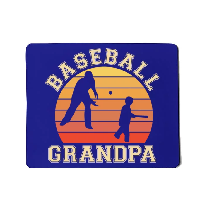 Baseball Grandpa Grandfather Grandson Proud Papa Dad Sports Gift Mousepad