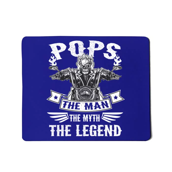 Biker Grandpa Gift Pops The Myth The Legend Motorcycle Gift Mousepad