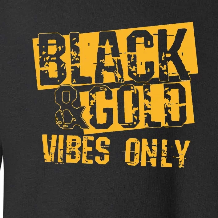 Black Gold Game Day For High School Football Toddler Sweatshirt