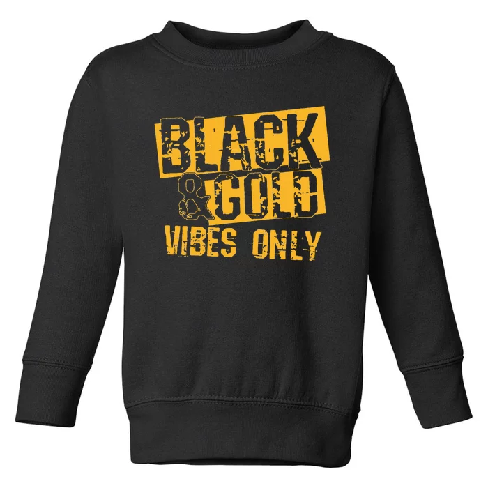 Black Gold Game Day For High School Football Toddler Sweatshirt