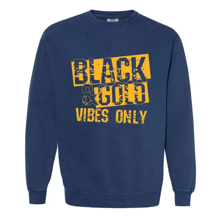 Black Gold Game Day For High School Football Garment-Dyed Sweatshirt