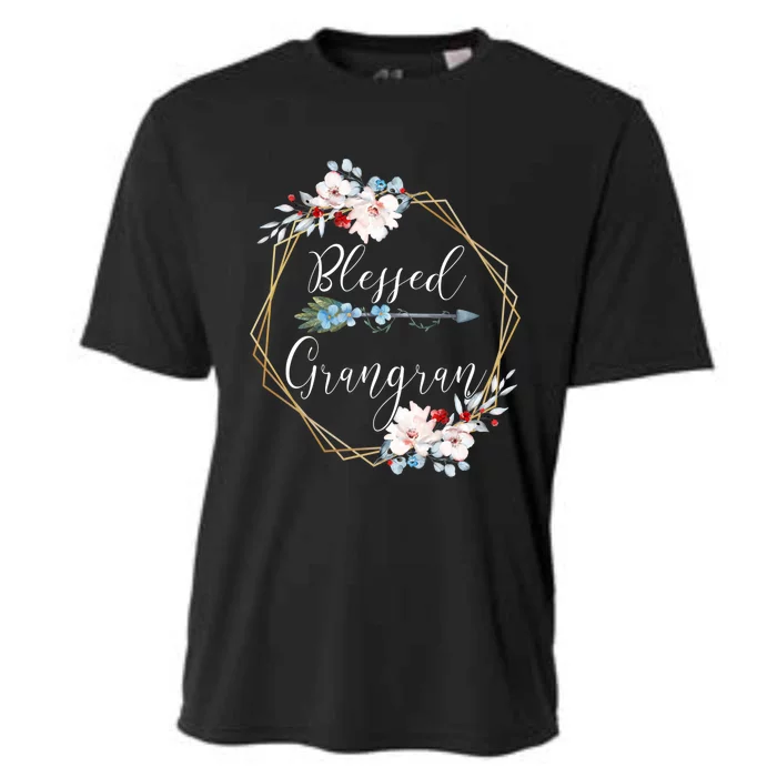 Blessed Grangran Grandma Gift Cooling Performance Crew T-Shirt