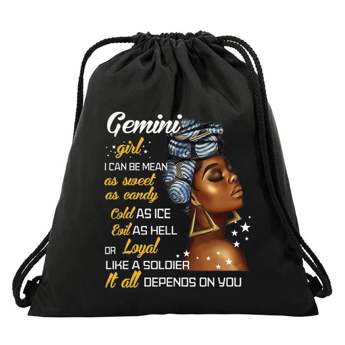 Birthday Gift Gemini May or June Wo Drawstring Bag