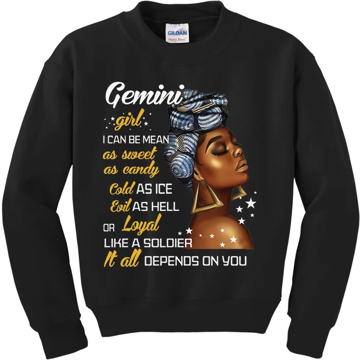 Birthday Gift Gemini May or June Wo Kids Sweatshirt