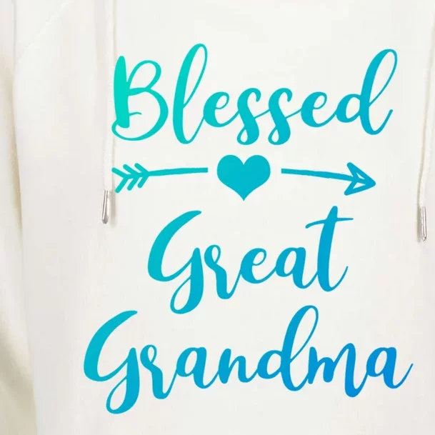 Blessed Great Grandma Heart And Arrow Great Grandma Funny Gift Womens Funnel Neck Pullover Hood