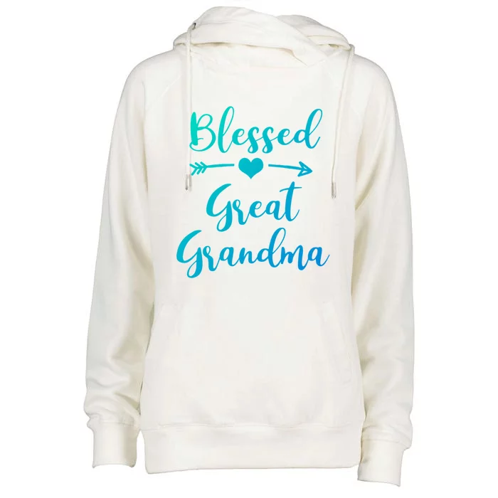 Blessed Great Grandma Heart And Arrow Great Grandma Funny Gift Womens Funnel Neck Pullover Hood