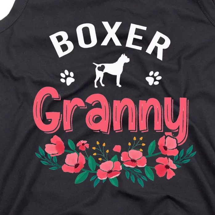 Boxer Granny Gifts Wo Cute Dog Lover Owner Christmas Mom Tank Top