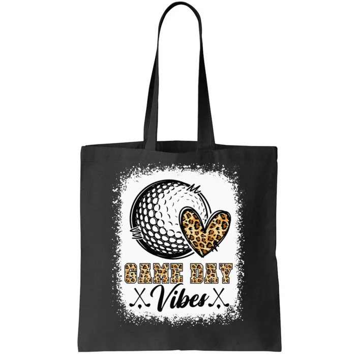 Bleached Golf Game Day Vibes Golf Mom Game Day Season Tote Bag