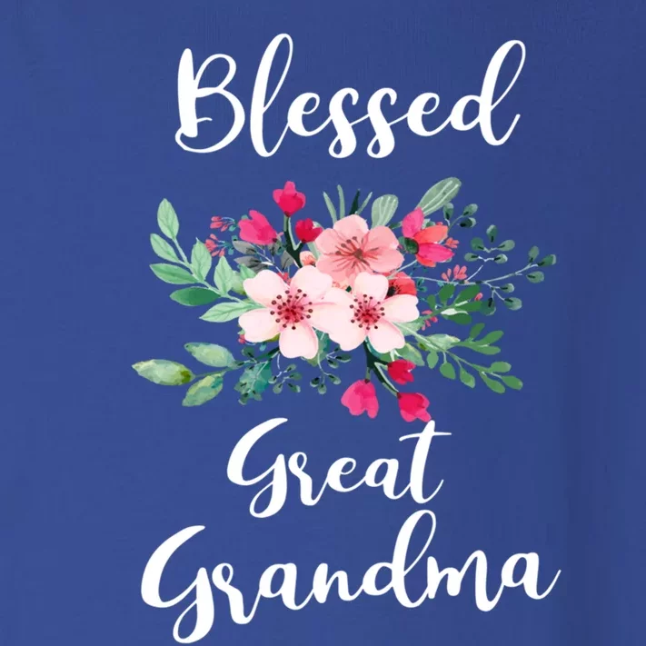 Blessed Great Grandma Flower Bouquet Gift For Grandma Gift Toddler Long Sleeve Shirt