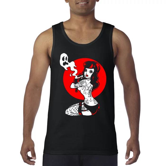 Burlesque Goth Girl Tank Top