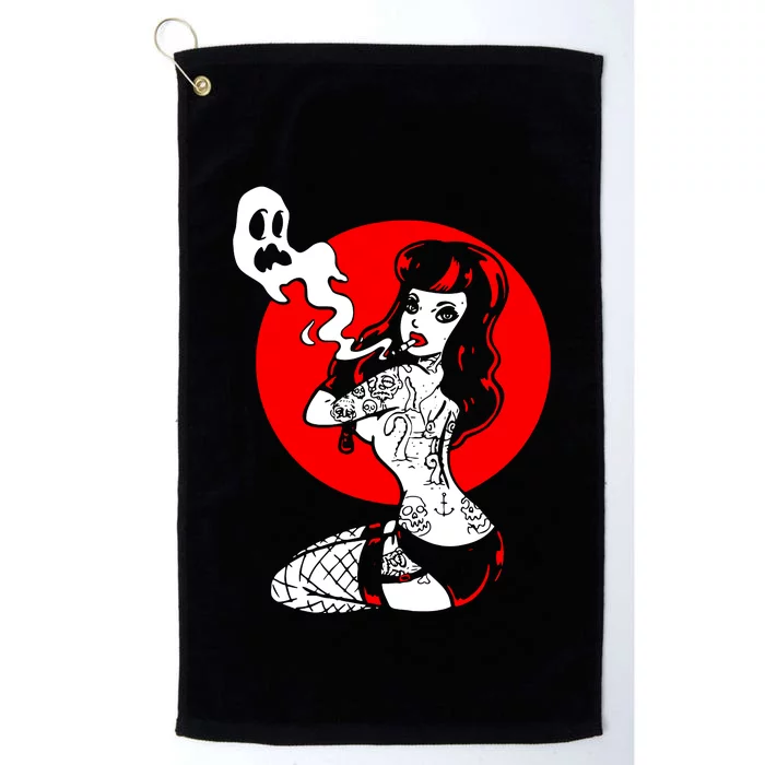 Burlesque Goth Girl Platinum Collection Golf Towel