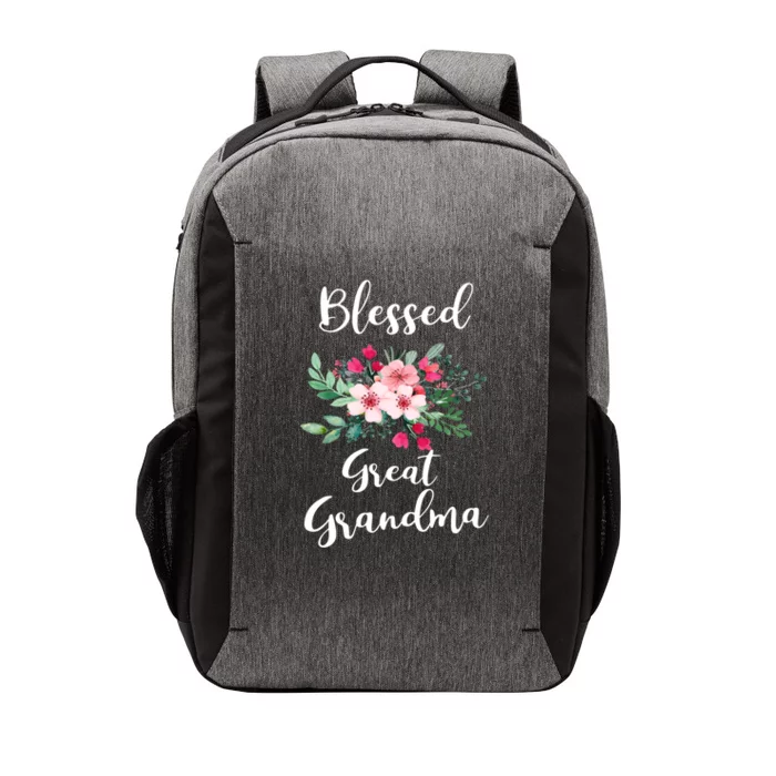 Blessed Great Grandma Flower Bouquet Gift For Grandma Gift Vector Backpack