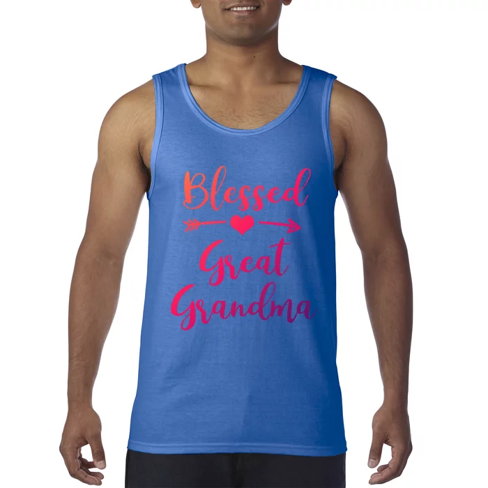 Blessed Great Grandma Heart And Arrow Great Grandma Funny Gift Tank Top