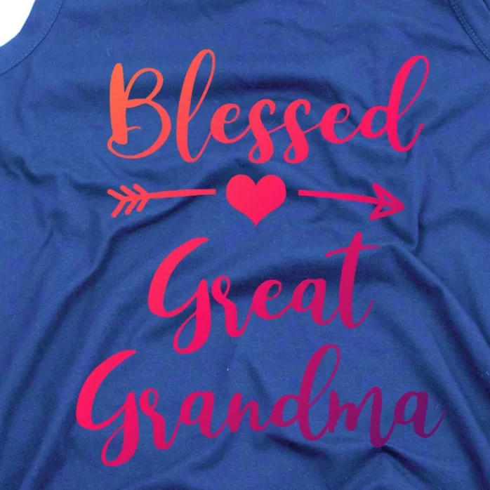 Blessed Great Grandma Heart And Arrow Great Grandma Funny Gift Tank Top