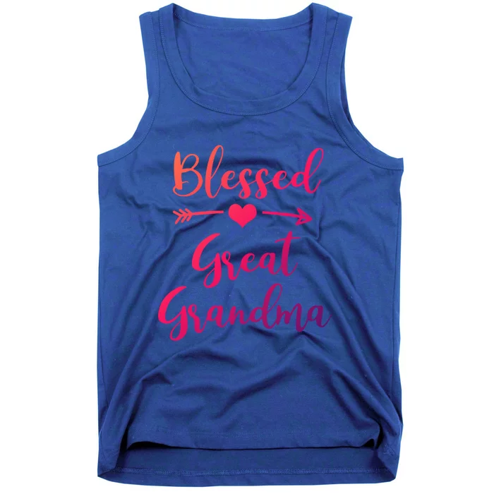 Blessed Great Grandma Heart And Arrow Great Grandma Funny Gift Tank Top