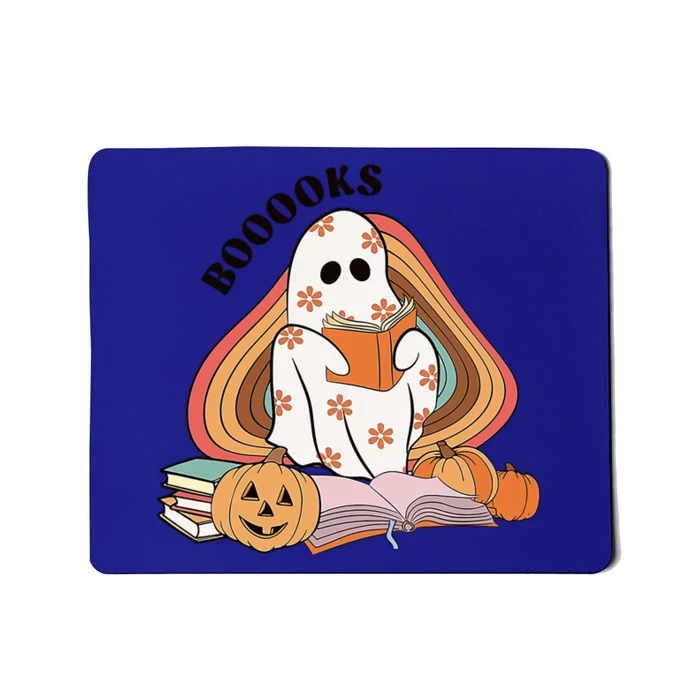 Booooks Groovy Ghost Reading Book Teacher Halloween Gift Mousepad