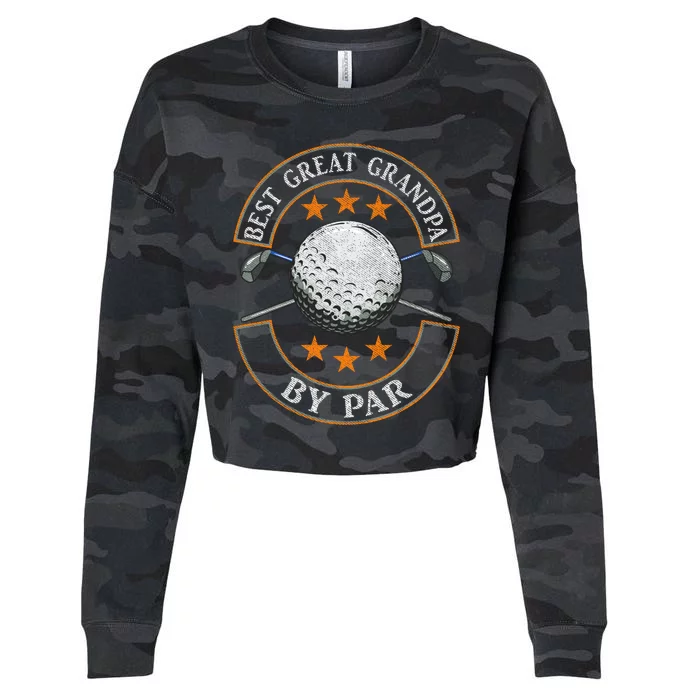 Best Great Grandpa By Par Golf Lover Sports Fathers Day Gift Cropped Pullover Crew