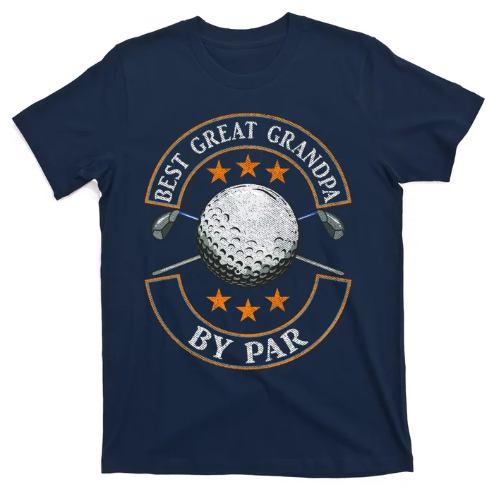 Best Great Grandpa By Par Golf Lover Sports Fathers Day Gift T-Shirt