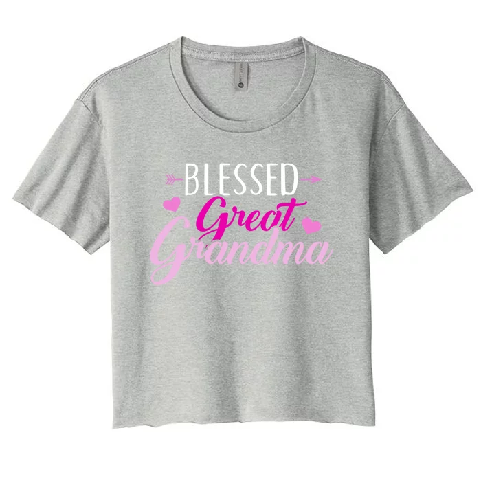 Blessed Great Grandma Gift Women's Crop Top Tee