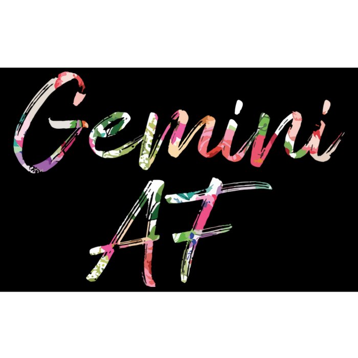 Birthday Gifts Gemini AF Floral Bumper Sticker