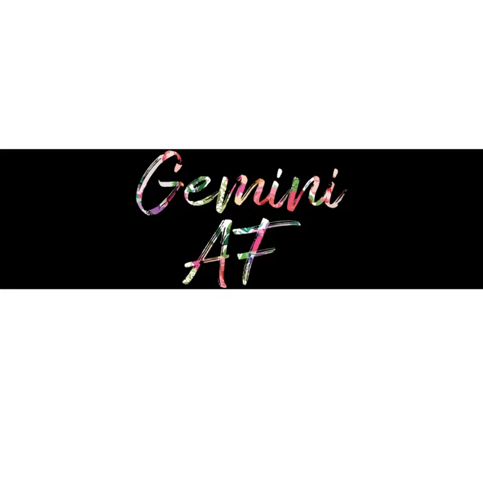 Birthday Gifts Gemini AF Floral Bumper Sticker