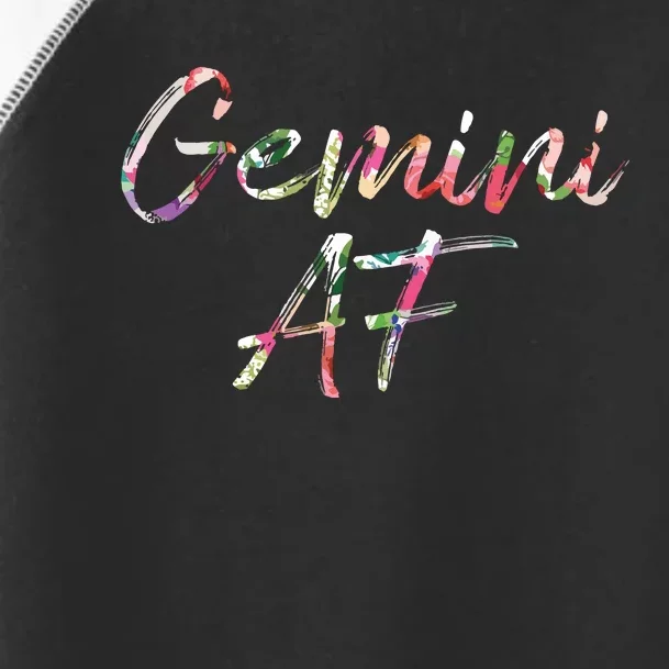 Birthday Gifts Gemini AF Floral Toddler Fine Jersey T-Shirt