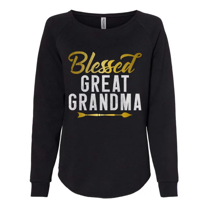 Blessed Great Grandma Meaningful Gift Womens California Wash Sweatshirt