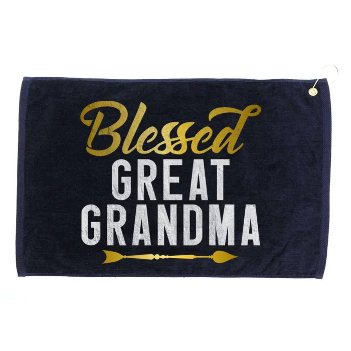 Blessed Great Grandma Meaningful Gift Grommeted Golf Towel